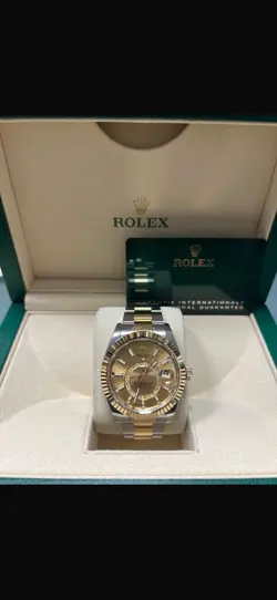 ROLEX SKY-DWELLER 336933, 42MM, STEEL & GOLD, CHAMPAGNE DIAL, BOX & PAPERS 2020