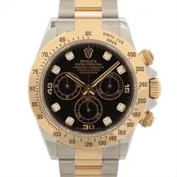 ROLEX COSMOGRAPH DAYTONA 116523G SS×YG AT BLACK DIAL 2 EXTRA LINKS