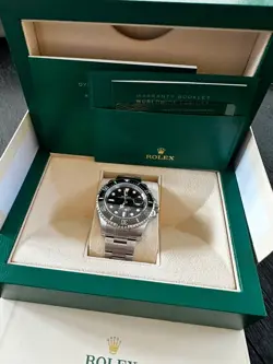 ROLEX SEA-DWELLER 126600 SILVER OYSTER BRACELET WITH BLACK BEZEL - 2023 MINT