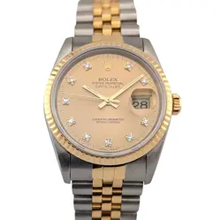 ROLEX 16233 DATEJUST TWO TONE DIAMOND DIAL 36MM 1994 X SERIAL BOX & PAPERS