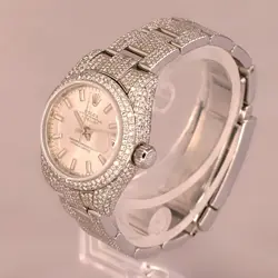 Dazzling Rolex Datejust 179160 Iced with Diamonds Bust Down Ladies