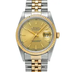 ROLEX  DATEJUST 16233 W NUMBER MANUFACTURED AROUND 1996 CHAMPAGNE WRISTWATCH R45