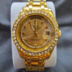 PLATED JEWELED WATCH