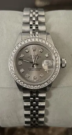 WOMENS ROLEX WATCH 26 MM DIAMOND BEZEL