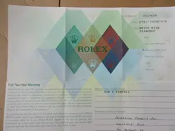 100% ORIGINAL ROLEX 79173  GUARANTEE PAPER  Y SERIAL 2003