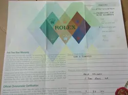 100% ORIGINAL ROLEX 79173  GUARANTEE PAPER  Y SERIAL 2004
