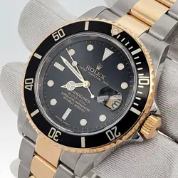 GOLD/STEEL BLACK DIAL