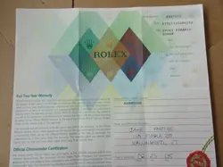 100% ORIGINAL ROLEX 79173  GUARANTEE PAPER  K SERIAL 2005