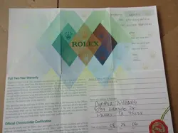 ROLEX 79160 GUARANTEE