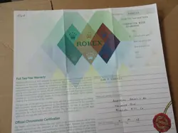 100% ORIGINAL ROLEX 79174  GUARANTEE PAPER   SERIAL
