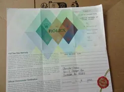 100% ORIGINAL ROLEX 79174  GUARANTEE PAPER  Y SERIAL ROMAN