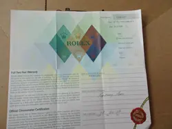 100% ORIGINAL ROLEX 79174  GUARANTEE PAPER  F SERIAL
