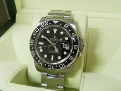 Rolex SS GMT Master II ceramic 116710 116710LN  "M" serial, oyster band with box