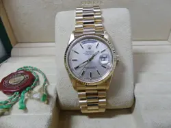 Rolex men's 18K YG President Day Date 18238, "E" double quickset, 36mm