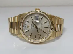 Rolex men's 18K YG President Day Date 18238, "E" double quickset, 36mm