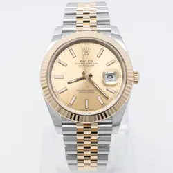 ROLEX DATEJUST 41 126333, CHAMPAGNE DIAL, STEEL & YELLOW GOLD, BOX & PAPERS