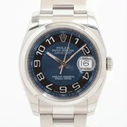 ROLEX DATEJUST 116200 SS AT BLUE-FACE OYSTER BRACELET 1 EXTRA LINK