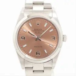ROLEX AIR-KING 14000M SS AT PINK-FACE 1 EXTRA LINK