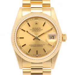 ROLEX DATEJUST WATCHES 68278 K18 YELLOW GOLD R NUMBER OVERHAULED USED