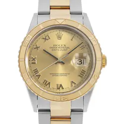 ROLEX DATEJUST THUNDERBIRD 16263 CHAMPAGNE GOLD ROME K NUMBER SECOND HAND MENS