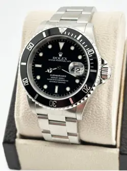 ROLEX SUBMARINER DATE 16610 40MM BLACK DIAL STAINLESS STEEL