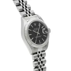 USED ROLEX Datejust 69174 Black Case: 26×26mm Band: 18cm Ladies Watch #132914