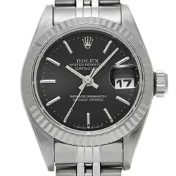 USED ROLEX Datejust 69174 Black Case: 26×26mm Band: 18cm Ladies Watch #132914