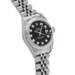 USED ROLEX Datejust 79174G Black Case: 26×26mm Band: 18cm Ladies Watch #121514