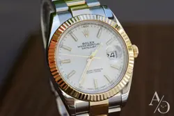 ROLEX DATEJUST 126333 GOLD AND SILVER OYSTER BRACELET WITH GOLD BEZEL BOX CARD