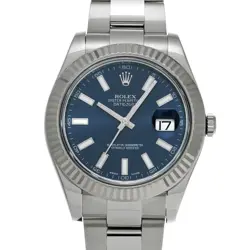 USED ROLEX DATEJUST II 116334 BLUE CASE: 41×41MM MEN'S WATCH #111214