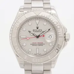 ROLEX YACHT‑MASTER 16622 SS×PT AT SILVER-FACE 1 EXTRA LINK