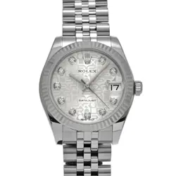 USED ROLEX DATEJUST 178274G SILVER CASE: 31×31MM UNISEX WATCH #11014