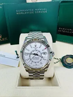 ROLEX SKY DWELLER WHITE DIAL JUBILEE BRACELET 336934 COMPLETE SET 2023