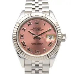 ROLEX DATEJUST AUTOMATIC WATCH K18WG STAINLESS STEEL PINK DIAL