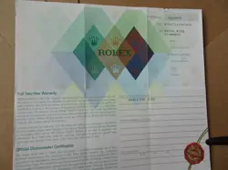 100% ORIGINAL ROLEX 79173  GUARANTEE PAPER  SERIAL Y