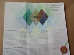 ROLEX 76193 GUARANTEE