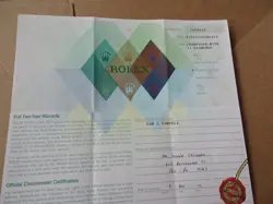 100% ORIGINAL ROLEX 76193  GUARANTEE PAPER  SERIAL  Y
