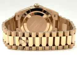 Rolex Day Date 40mm Diamond Bezel Eisenkisel Dial Rose Gold 228345RBR B&P 2023