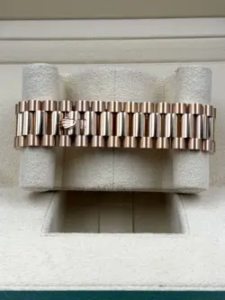 Rolex Day Date 40mm Diamond Bezel Eisenkisel Dial Rose Gold 228345RBR B&P 2023