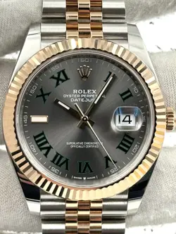 ROLEX DATEJUST 41MM WIMBLEDON DIAL TWO TONE JUBILEE BRACELET 126331 B&P 2023