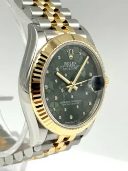 GREEN FLORAL DIAL