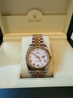 LADIES ROLEX DATEJUST WHITE DIAL