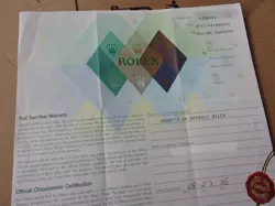 100% ORIGINAL ROLEX 79174 GUARANTEE PAPER F SERIAL 2005
