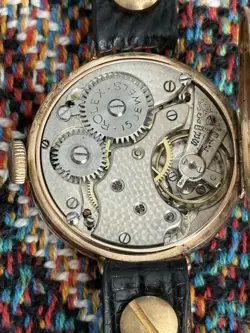 Vintage Rolex 9ct Gold WW1 Military Officer Watch