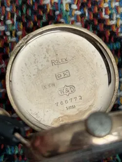 Vintage Rolex 9ct Gold WW1 Military Officer Watch