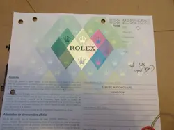 100% ORIGINAL ROLEX 79160 GUARANTEE PAPER SERIAL 2004