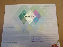 100% ORIGINAL ROLEX 79160 GUARANTEE PAPER SERIAL WHITE
