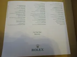 100% original Rolex 79174 Guarantee Paper serial rhodium