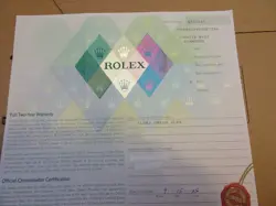 100% ORIGINAL ROLEX 80299 GUARANTEE PAPER  SERIAL 2005