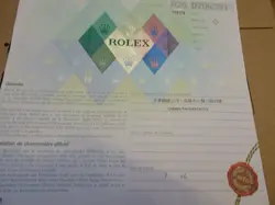 100% ORIGINAL ROLEX 179174 GUARANTEE PAPER  SERIAL